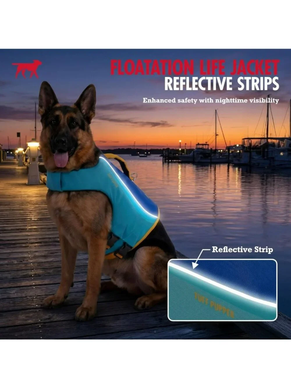 High Buoyancy Dog Life Jacket | Adjustable Swim Vest with Rescue Handle